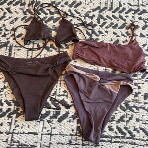 Brown Size Small Bikini Bundle 4 Pieces